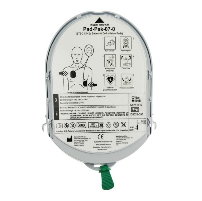 heartsine samaritan pad 350p 450 aed electrode pads
