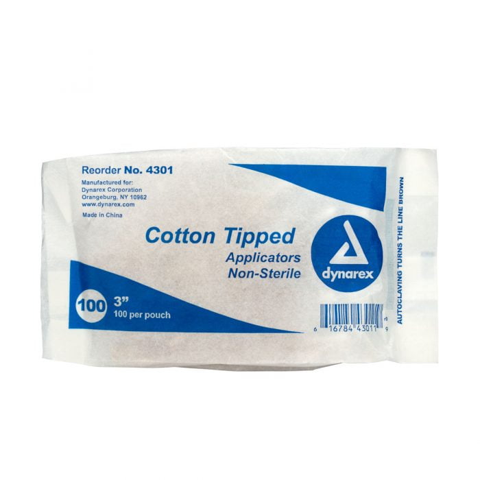 First Aid Only Cotton Tipped Applicators 3" Wood Shaft, 100 Per Bag - Image 2