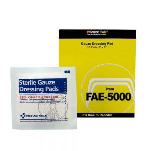 First Aid Only SmartCompliance Refill 2"x2" Sterile Gauze Pads, 10 Per Bag