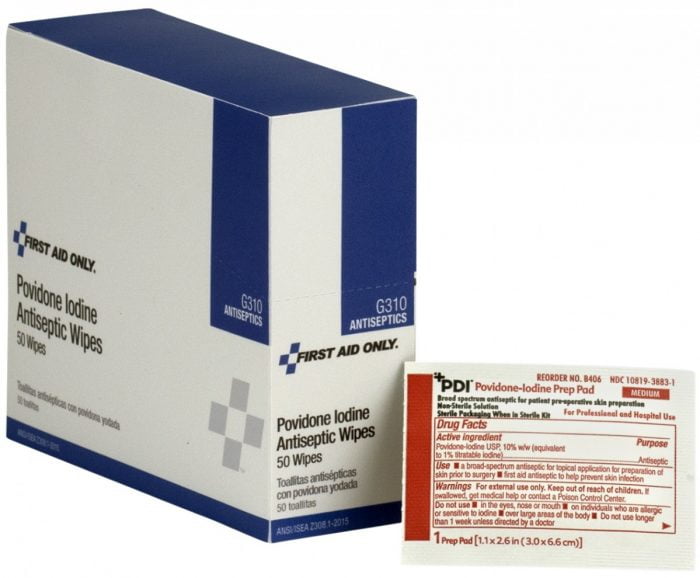 First Aid Only PVP Iodine Wipes, 50 per Box - Image 2