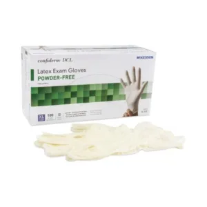 McKesson Exam Glove Confiderm® X-Large NonSterile Latex Standard Cuff Length Smooth Ivory - Box/100 - 483972
