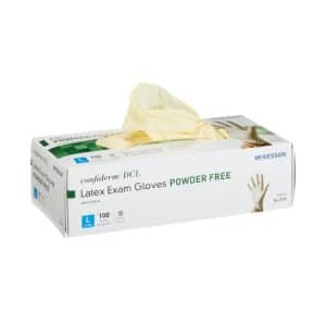 Exam Glove McKesson Confiderm® NonSterile Latex Standard Cuff Length Smooth Ivory Not Chemo Approved - S, M, L, XL - 354437