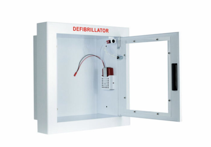 AED Cabinet Large Semi-Recessed No Alarm and  Square Corners - SR-Ln - Image 3