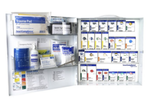 First Aid Only Large Metal SmartCompliance ANSI B First Aid Cabinet With Medications For General Business - 91376